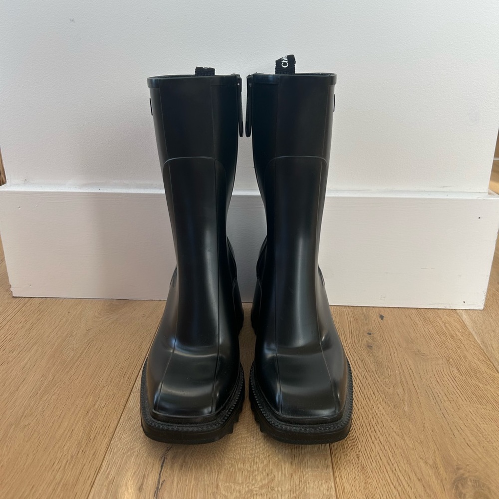 Chloe Black Rain Boots